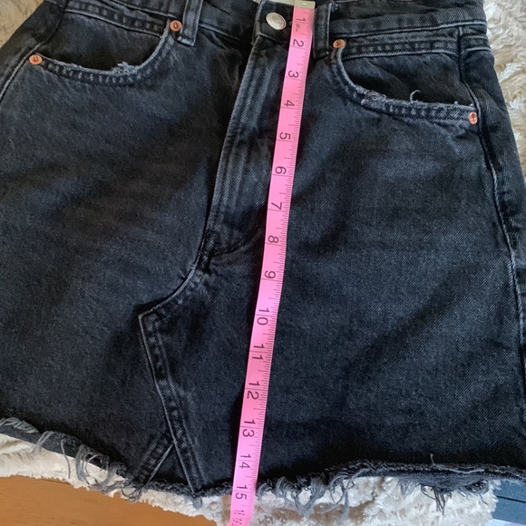 Zara distressed black high waisted mini skirt - Picture 7 of 7